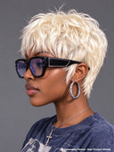 Glueless wig pixie blonde quick weave 100% Human Hair