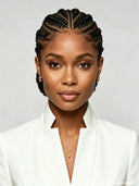 Full Lace wig braided hairstyle with bun for black woman