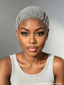 Full lace pixie cut wig afro gray