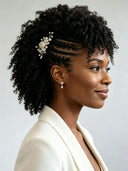 Full Lace wigPre-styled Updo curly wave With Braided