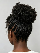 Full Lace wig Pre-styled Updo With Braided curly wave