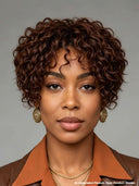Lace front 13x4 pixie wig Brown For Black Woman