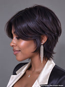 13x4 lace front straight pixie cut wig black Middle Part 100% Human Hair