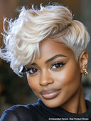 Full lace wig pixie blonde quick weave 100% Human Hair