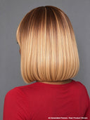 Glueless wig Machine Made BOB 10 inch straight with bangs honey 100% Human Hair