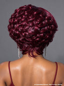 Pixie wig Lace front 13x4 wig burgundy finger wave 100% Human Hair