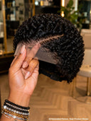 Lace front 13x6 pixie cut curly wave wig