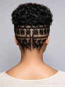 Full Lace Pre-styled Updo With Braided  wig curly wave