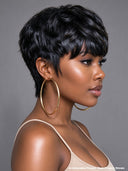 Ready to Go Glueless Wig pixie quick weave 100% Human Hair
