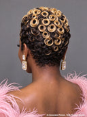 Machine Made finger wave pixie wig highlight 100% Human Hair