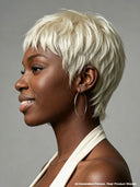 Lace front 13x4 pixie cut wig quick weave white