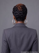 Ready to go Machine Made finger wave pixie wig chioma brown highlight 100% Human Hair