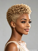 Full lace wig blonde Pixie Cut for black woman