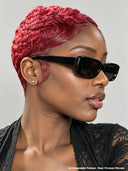 Full lace wig pixie burgundy 100% Human Hair