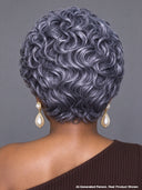 Pixie wig Lace closure 7x5 wig Salt and pepper 100% Human Hair
