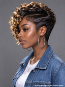 Lace front Pixie cut Wig side part for black woman 100% Human Hair