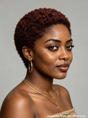 Lace front 13x4 pixie afro burgundy side part