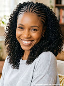 13x4 Lace wig updo braided hairstyles black curly  wave 14 inch 100% Human Hair