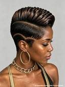 Full lace wig Highlight Tapered Pixie Faux Hawk