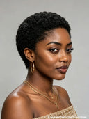 Lace front 13x4 pixie afro side part for black women