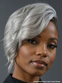 Topper Unit quick weave gray salt and pepper 100% Human Hair ( NOT A WIG)