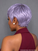 Glueless wig pixie straight purple 100% Human Hair