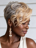Lace front 13x6 Pixie cut wig quick weave blonde