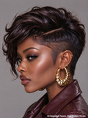 HD wig Pixie cut wig Lace front 13x6 quick weave 100% Human Hair