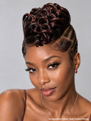 Full Lace wig Braided Pixie Wig wavy Brown