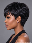 $75.99 Ready to go Glueless wig pixie straight 100% Human Hair