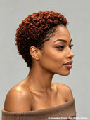 Gluelesse wig Pixie cut brown curly wave