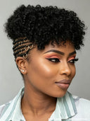 Full Lace wig Black Braided Pixie Wig