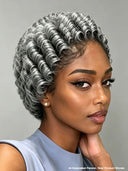 Lace front 13x4 pixie Salt and Pepper quick weave