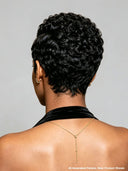 Lace front 13x4 pixie wig black finger wave