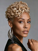Lace front 13x4 Pixie wig blonde wavy