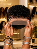 Full lace pixie cut wig black