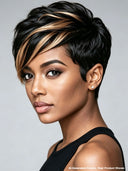 Glueless wear to go Pixie wig honey highlight