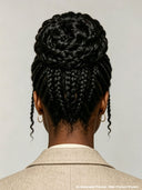 Full Lace wig braided style with bun