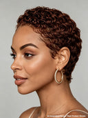 Lace front 13x4 pixie cut wig brown side part