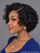 Pre cut lace 13x4 lace front wig curly wave pixie curly wave side part 100% Human Hair