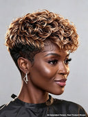 Ready to go Gluelesse wig curly wave honey highlight