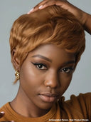Full lace wig pixie brown for black woman