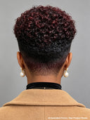 Machine made Burgundy curly wig Topper Unit( NOT A WIG)