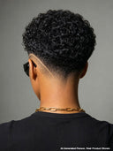 Full lace wig pixie cut curly wave black for black woman