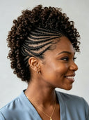Full Lace wig brown With Braided for black woman
