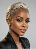 Full lace wig Blonde Pixie Cut 100% Human Hair
