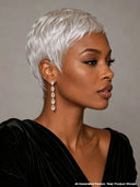 Full lace wig white Pixie Cut 100% Human Hair