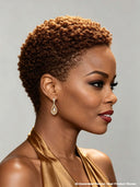 Lace front 13x6 Pixie wig Afro curly Brown pre-cut for black woman