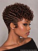 Ready to Go Glueless Wig curly wave pixie black Machine Made 100% Human Hair