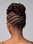 Full Lace wig Braided Pixie Wig wavy Brown